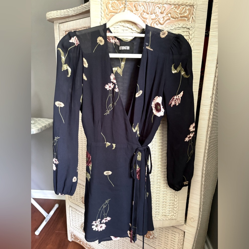 Reformation S/P wrap floral dress